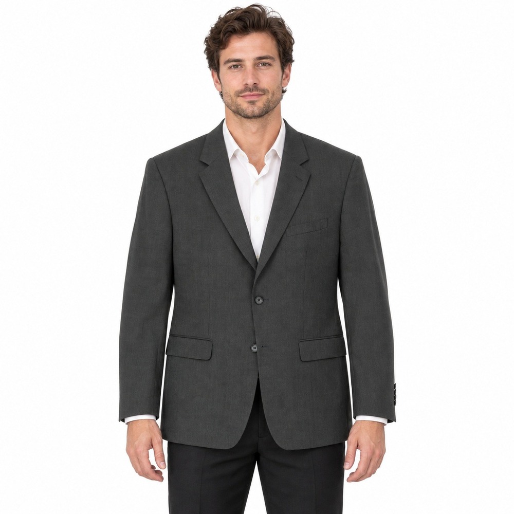 Banana Republic Suit Jacket Mens 44 Regular Charcoal Grey Marzotto Wool Blazer